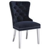 1. "Hollis Dining Chair, Set of 2 in Black and Chrome - Sleek and modern design"