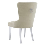 3. "Shop the Hollis Dining Chair, Set of 2 in Ivory and Chrome - Perfect for Contemporary Interiors"