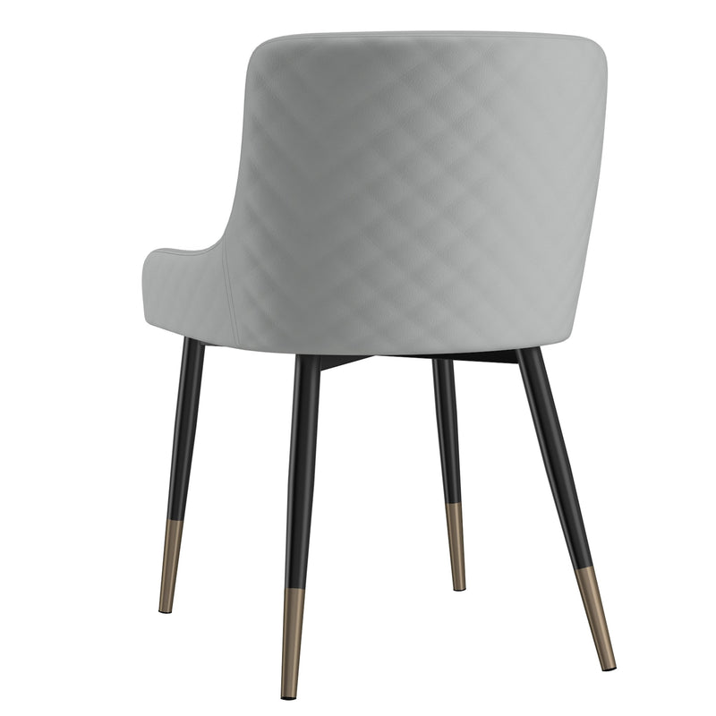 3. "Xander Dining Chair, Set of 2 - Sleek design with a touch of sophistication in Light Grey and Black"