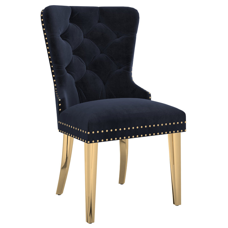 1. "Mizal Dining Chair, Set of 2 in Black and Gold - Elegant and Stylish"