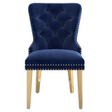 5. "Mizal Dining Chair Set in Navy and Gold - Contemporary Design for Your Home"