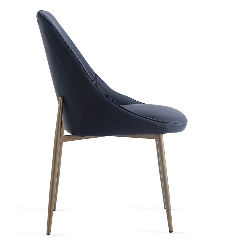 4. "Add a Touch of Sophistication with the Cleo Dining Chair, Set of 2, in Black and Aged Gold"