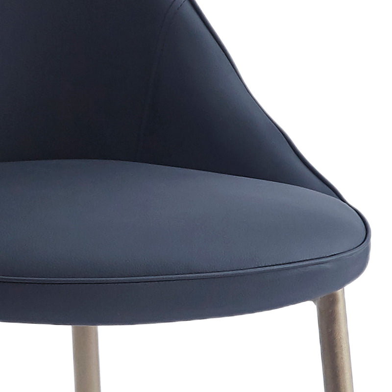 6. "Black and Aged Gold Cleo Dining Chair, Set of 2 - Ideal for Contemporary Interiors"