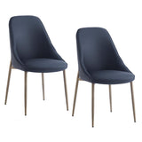 7. "Upgrade Your Dining Room with the Cleo Dining Chair, Set of 2, in Black and Aged Gold"