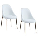 7. "Shop Cleo Dining Chair, Set of 2, in White and Aged Gold - Versatile Seating for Any Occasion"