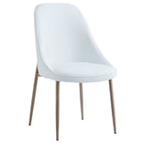 1. "Cleo Dining Chair, Set of 2, in White and Aged Gold - Elegant and Stylish Seating"