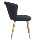 4. "Black and Gold Orchid Dining Chair, Set of 2 - Enhance Your Dining Experience"
