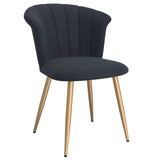1. "Orchid Dining Chair, Set of 2 in Black and Gold - Elegant and Stylish"