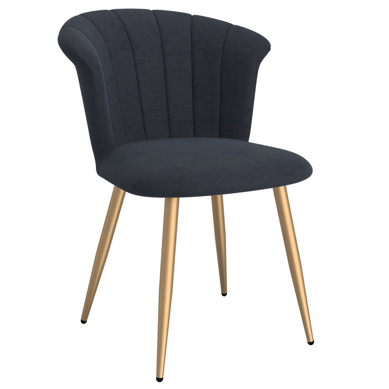 1. "Orchid Dining Chair, Set of 2 in Black and Gold - Elegant and Stylish"
