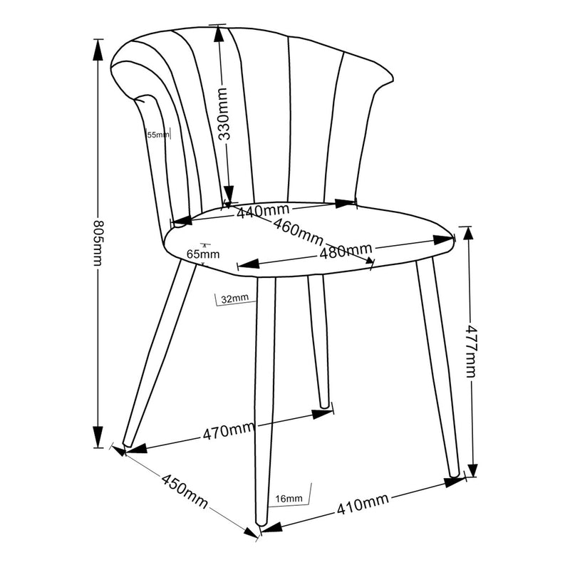 8. "Black and Gold Orchid Dining Chair, Set of 2 - Versatile and Easy to Match with Any Decor"