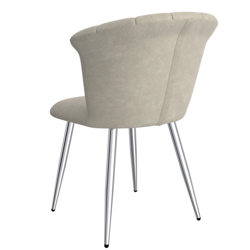 3. "Shop the Orchid Dining Chair, Set of 2 in Grey and Chrome - Perfect for Contemporary Interiors"