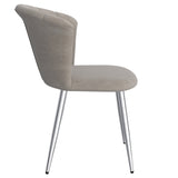 4. "Modern Grey and Chrome Orchid Dining Chair, Set of 2 - Enhance Your Dining Space"