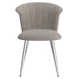 5. "Upgrade Your Dining Area with the Orchid Dining Chair, Set of 2 in Grey and Chrome"