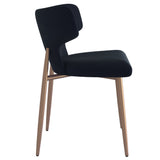 4. "Black and Aged Gold Dining Chairs - Enhance Your Dining Space with Akira Set"