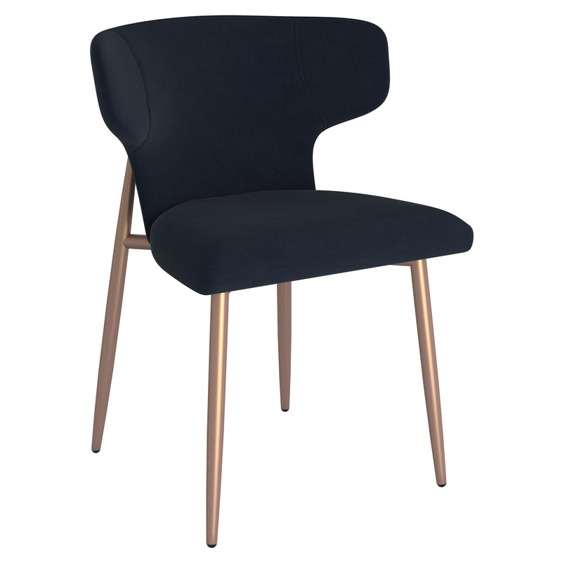 1. "Akira Dining Chair, Set of 2 in Black and Aged Gold - Elegant and Stylish Seating"