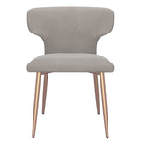 5. "Grey and Aged Gold Dining Chairs - Enhance your dining experience with comfort and style"