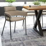 2. "Beige and Black Axel Dining Chairs - Enhance your dining space with this modern set"