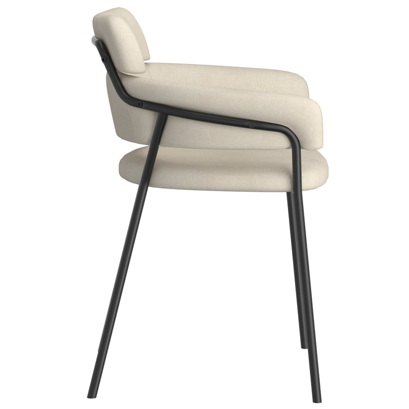 4. "Beige and Black Dining Chairs - Add a touch of elegance to your dining area"