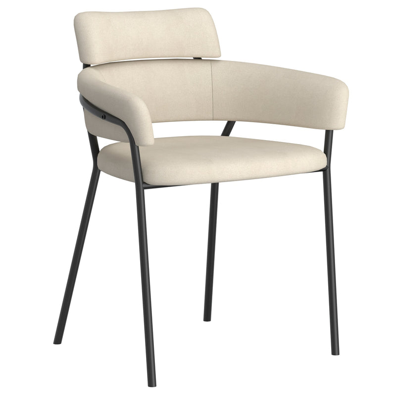 1. "Axel Dining Chair, Set of 2 in Beige and Black - Stylish and comfortable seating for your dining room"