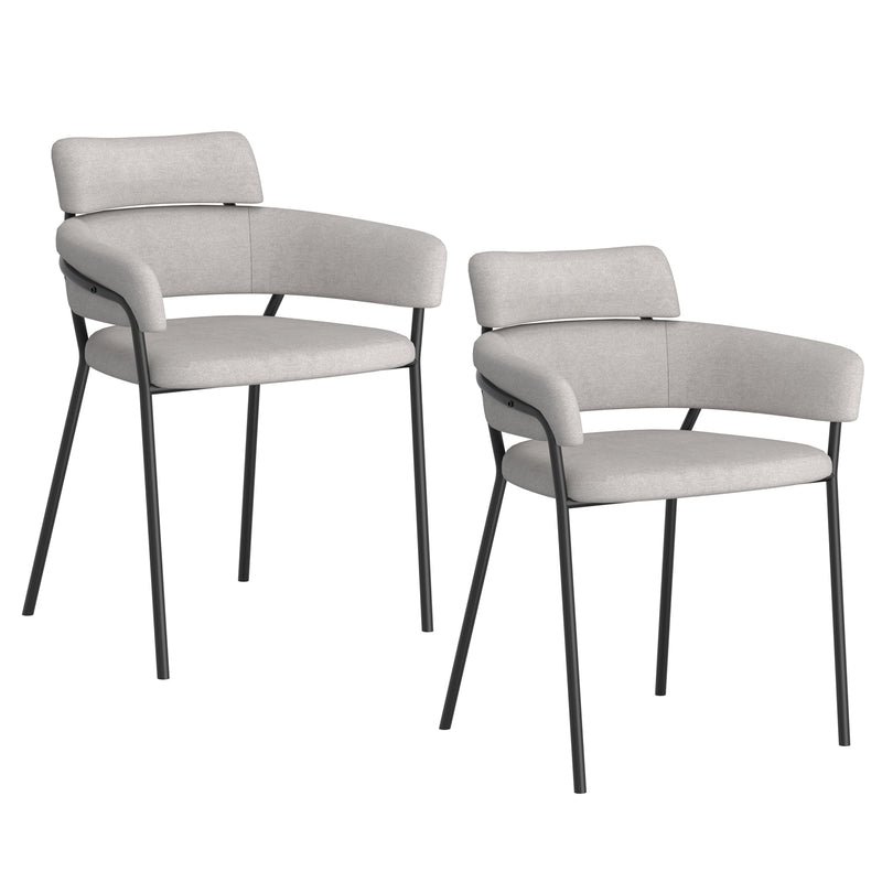 7. "Grey and Black Accent Chairs - Elevate your dining experience with these chic chairs"
