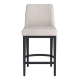 5. "Beige Fabric Counter Stools - Comfortable seating with a touch of elegance"