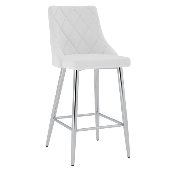 1. "Devo 26" Counter Stool, Set of 2, in White - Sleek and modern design"