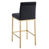 3. "Diego 26" Counter Stool, Set of 2 in Black and Aged Gold Leg - Sleek and durable construction"