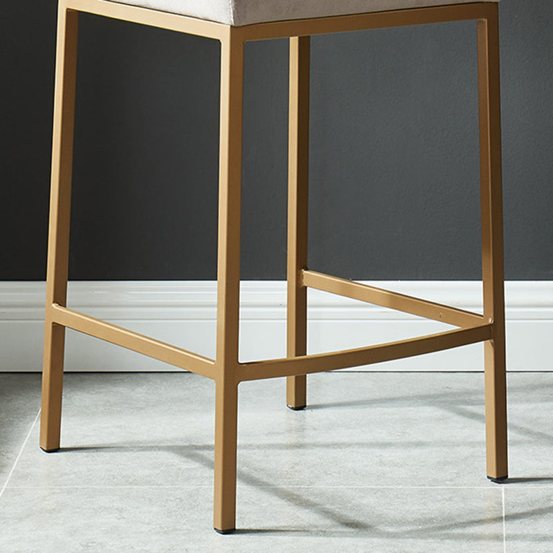 5. "Diego 26" Counter Stool, Set of 2 in Grey and Aged Gold Leg - Versatile seating solution for various interior styles"