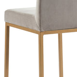 6. "Diego 26" Counter Stool, Set of 2 in Grey and Aged Gold Leg - Ergonomic design for optimal comfort"