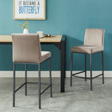 2. "Diego 26" Counter Stool, Set of 2 in Grey and Grey Leg - Contemporary design for modern interiors"