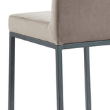 6. "Diego 26" Counter Stool, Set of 2 in Grey and Grey Leg - Easy to clean and maintain"