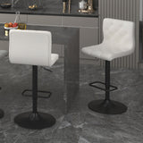 2. "Beige and Black Dex II Adjustable Air Lift Stool, Set of 2 - Comfortable and Functional Barstools"