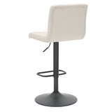 3. "Dex II Adjustable Air Lift Stool, Set of 2 - Modern Design with Beige and Black Upholstery"