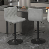 2. "Dex II Adjustable Air Lift Stool, Set of 2 in Grey and Black - Comfortable seating for any space"