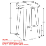 8. "Durable and sturdy 26" counter stool in walnut - Built to withstand daily use"
