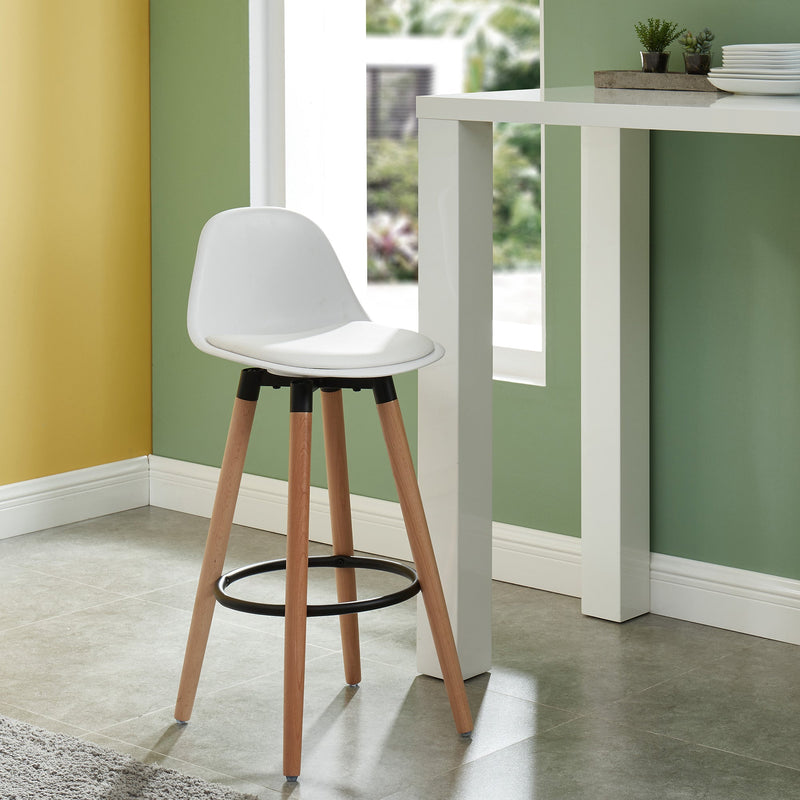 2. "White and Natural Counter Stools - Enhance your home decor with the Diablo 26" set"