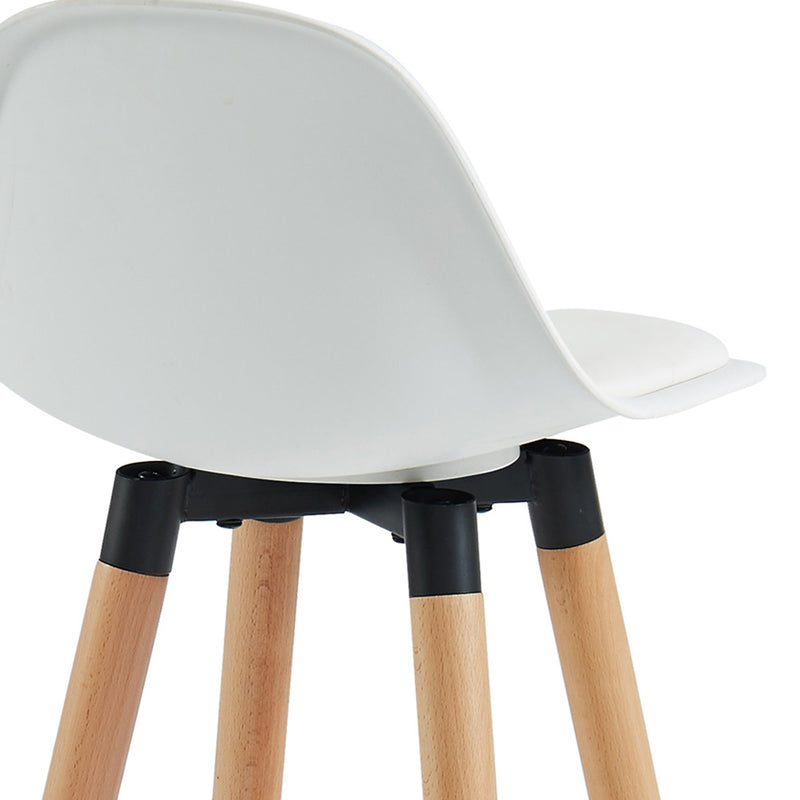 6. "White and Natural Counter Height Stools - Ideal for small spaces and breakfast nooks"