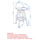 8. "White and Natural Barstools - Create a welcoming atmosphere in your home with the Diablo 26" set"