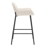 4. "Set of 2 Counter Stools - Beige and Black color combination adds sophistication"