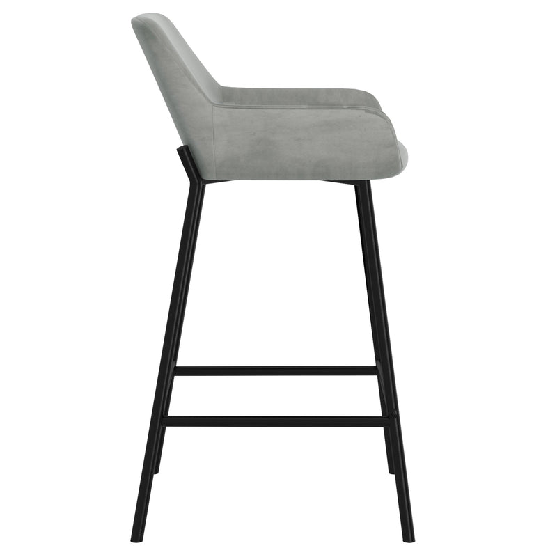 4. "Durable Baily 26" Counter Stool, Set of 2 in Grey and Black - Built to last"