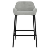 5. "Versatile Baily 26" Counter Stool, Set of 2 in Grey and Black - Ideal for any decor style"
