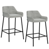 7. "Stylish Baily 26" Counter Stool, Set of 2 in Grey and Black - Elevate your home's aesthetic"
