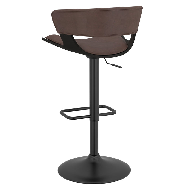 3. "Rover Adjustable Air Lift Stool - Modern seating solution in Brown and Black"