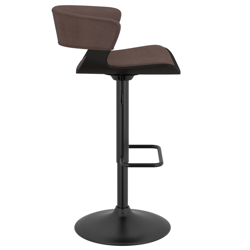 4. "Brown and Black Rover Stool - Adjustable height for customizable comfort"