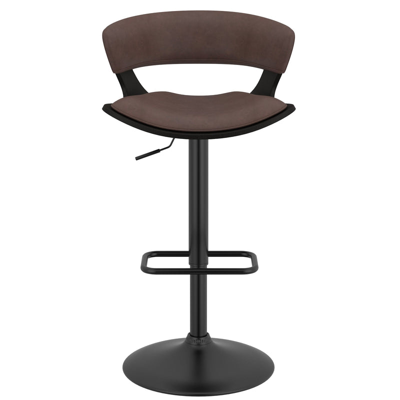 5. "Rover Air Lift Stool in Brown and Black - Contemporary design for any space"