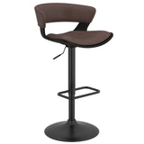 1. "Rover Adjustable Air Lift Stool in Brown and Black - Sleek and versatile seating option"