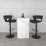 2. "Comfortable and stylish Rover Adjustable Air Lift Stool in Charcoal and Black"
