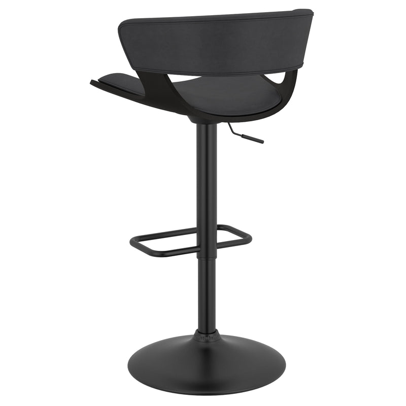 3. "Versatile and adjustable Rover Adjustable Air Lift Stool in Charcoal and Black"
