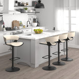2. "Ivory and Black Rover Adjustable Air Lift Stool - Comfortable and adjustable"