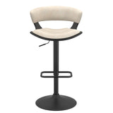 5. "Ivory and Black Rover Air Lift Stool - Enhance your workspace or home with this versatile seating solution"